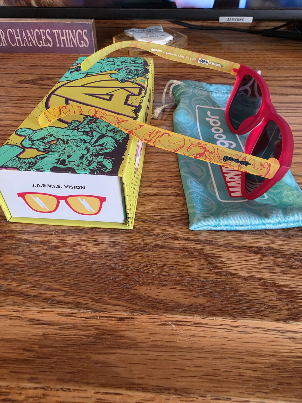 Goodr Marvel-Inspired Red & Yellow Men's Sunglasses